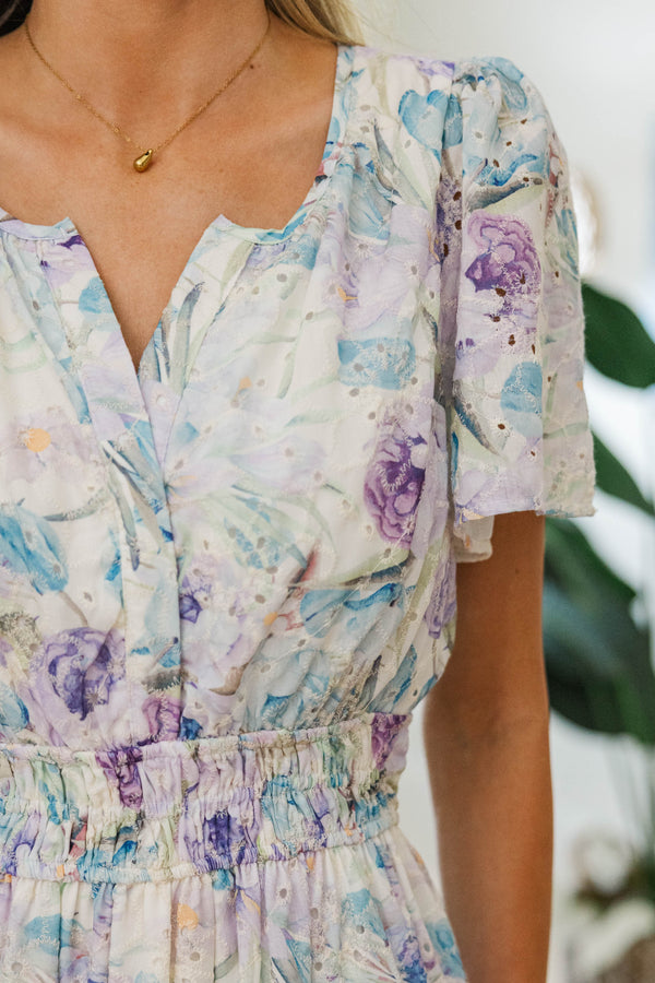 NURSING COLLECTION: All In The Air Light Blue Embroidered Maxi Dress