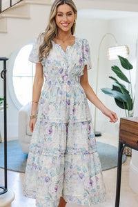 NURSING COLLECTION: All In The Air Light Blue Embroidered Maxi Dress