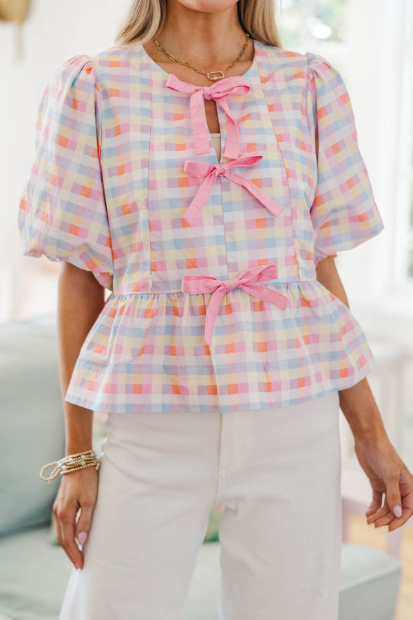 NURSING COLLECTION: Sweet Intentions Blue Gingham Blouse