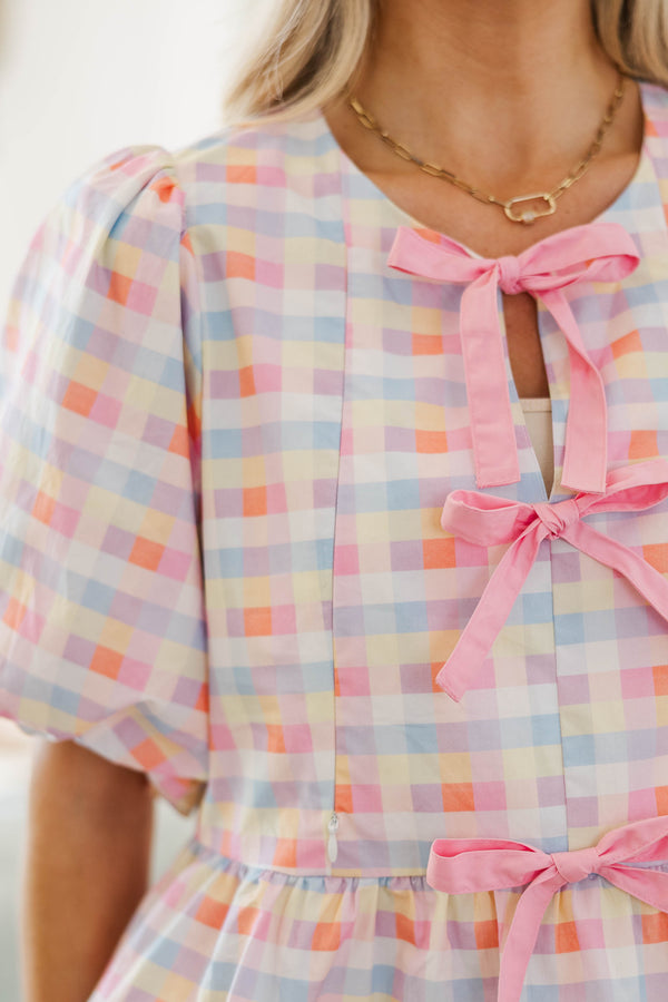 NURSING COLLECTION: Sweet Intentions Blue Gingham Blouse