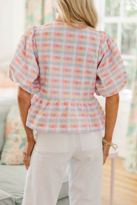 NURSING COLLECTION: Sweet Intentions Blue Gingham Blouse