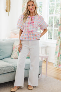 NURSING COLLECTION: Sweet Intentions Blue Gingham Blouse