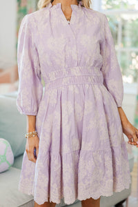 NURSING COLLECTION: It's All Alright Lavender Textured Dress