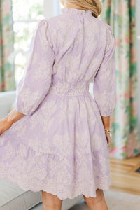 NURSING COLLECTION: It's All Alright Lavender Textured Dress