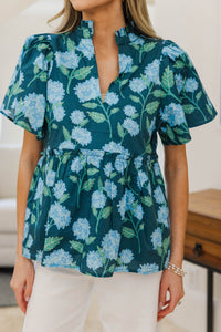 NURSING COLLECTION: Feeling Your Best Navy Floral Blouse