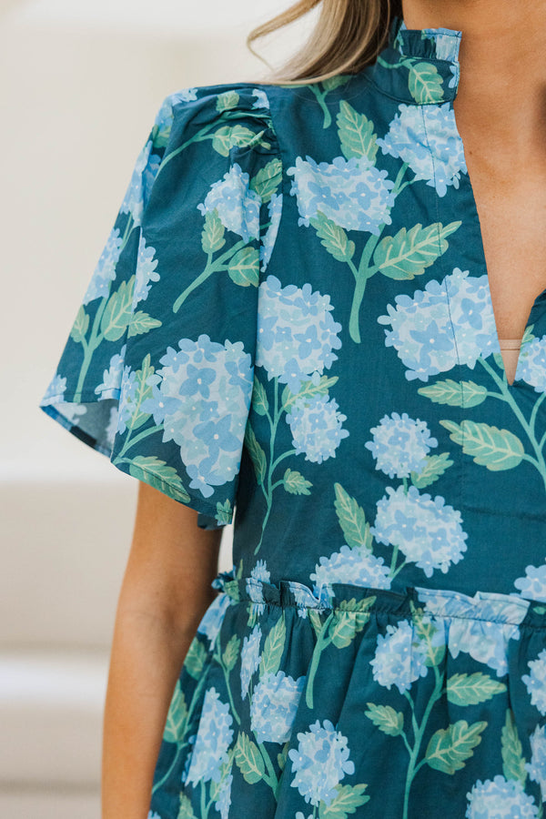 NURSING COLLECTION: Feeling Your Best Navy Floral Blouse