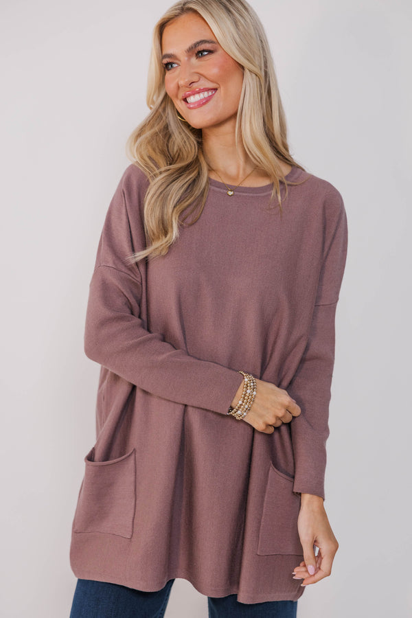 Loving My Life Mocha Pocket Tunic
