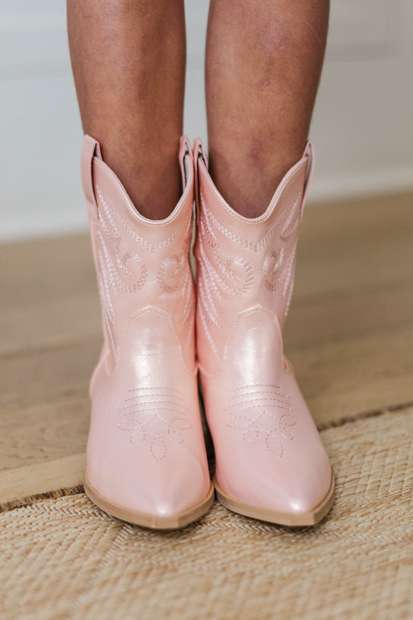 Girls: Just Ask Rose Gold Boot