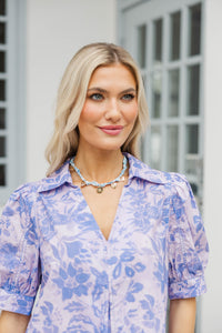 Glam Girl Blue Scarf Charm Necklace