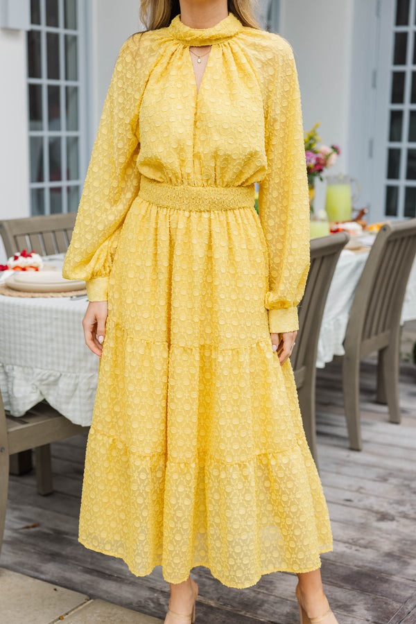 Sunshine Stroll Yellow Maxi Dress