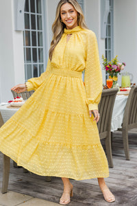 Sunshine Stroll Yellow Maxi Dress