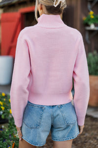 English Factory: Get Going Pink Zip Cardigan