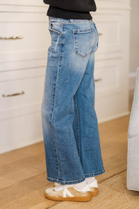 Girls: KanCan Willow Medium Wash High Rise 90's Flare Jeans