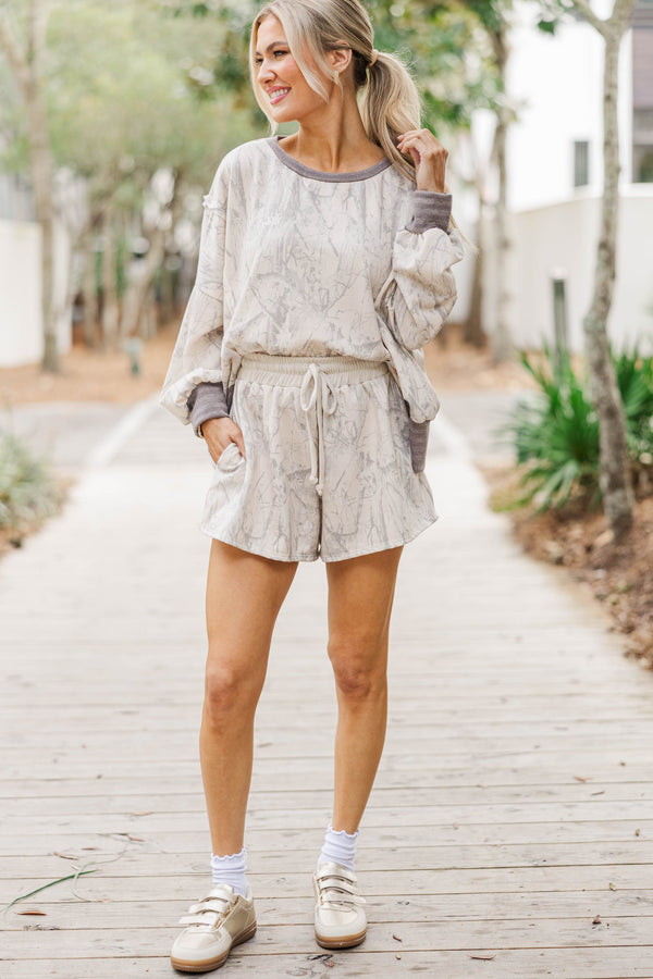 Everyday Put Together Taupe Camo Shorts