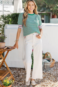 Fresh Knit Pink Striped Sweater