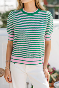 Fresh Knit Pink Striped Sweater