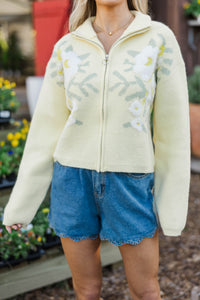 Perfect Layer Yellow Floral Cardigan