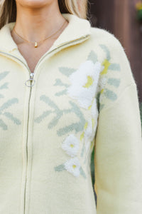 Perfect Layer Yellow Floral Cardigan
