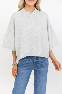 Cozy Horizon Heather Gray Sweater