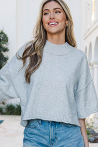 Cozy Horizon Heather Gray Sweater