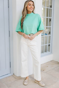 Cozy Horizon Mint S/S Sweater