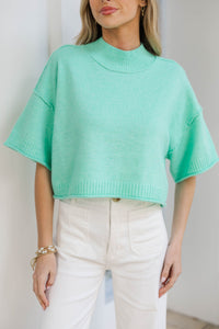 Cozy Horizon Mint S/S Sweater