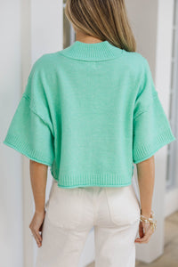 Cozy Horizon Mint S/S Sweater
