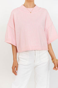 Cozy Horizon Pink S/S Sweater