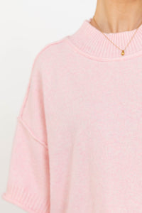 Cozy Horizon Pink S/S Sweater