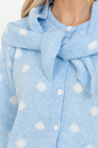Grab First Light Blue Polka Dot Sweater