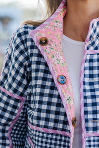 Live In It Pink Reversible Mixed Print Jacket