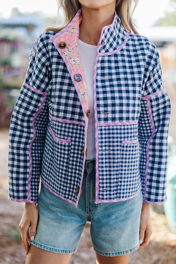 Live In It Pink Reversible Mixed Print Jacket