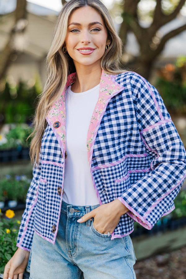 Live In It Pink Reversible Mixed Print Jacket