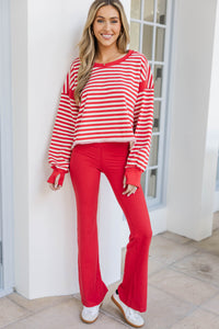Everyday Made Simple Red Striped Top