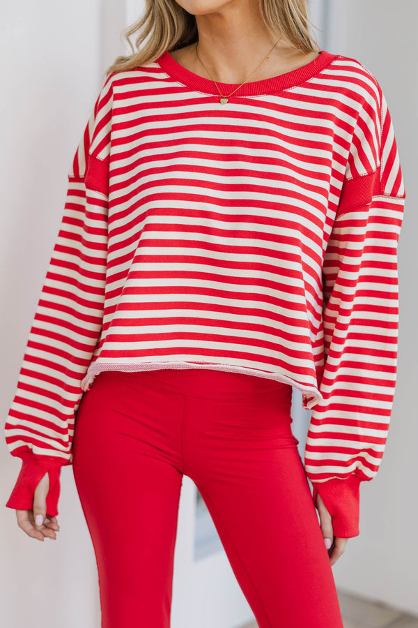 Everyday Made Simple Red Striped Top