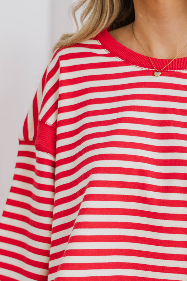 Everyday Made Simple Red Striped Top