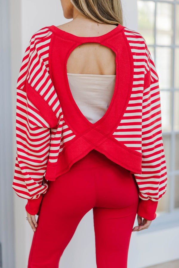 Everyday Made Simple Red Striped Top