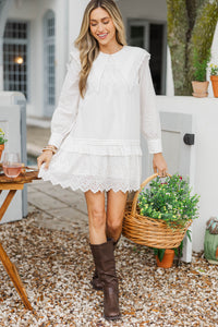 Sweet Silhouette White Eyelet Dress