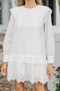 Sweet Silhouette White Eyelet Dress