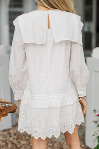 Sweet Silhouette White Eyelet Dress
