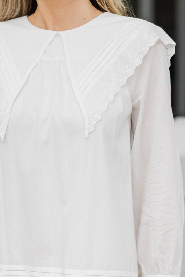 Sweet Silhouette White Eyelet Dress