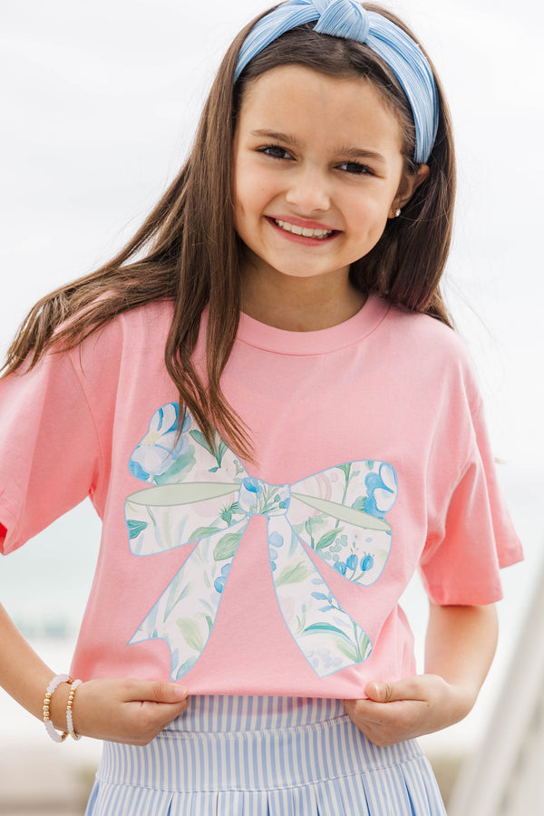 Girls: Spring Season Blush Floral Graphic Tee