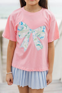 Girls: Spring Season Blush Floral Graphic Tee
