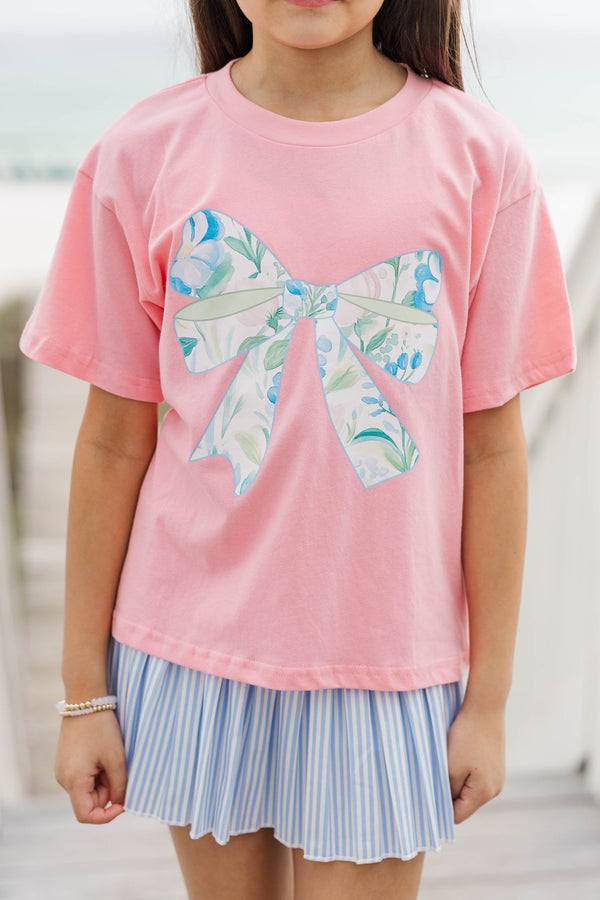 Girls: Spring Season Blush Floral Graphic Tee