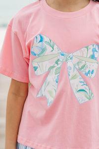Girls: Spring Season Blush Floral Graphic Tee
