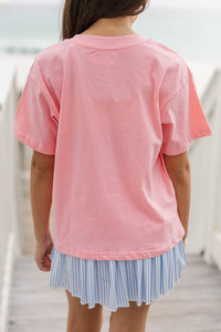 Girls: Spring Season Blush Floral Graphic Tee