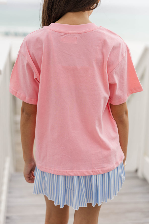 Girls: Spring Season Blush Floral Graphic Tee