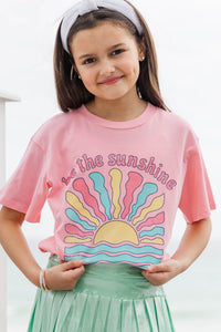 Girls: Be The Sunshine Blush Graphic Tee