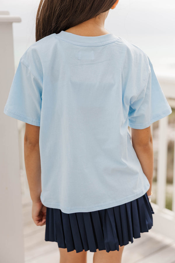 Girls: Sealed By Summer Light Blue Graphic Tee