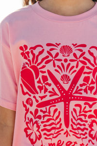 Girls: At Sea Blush Starfish Graphic Tee